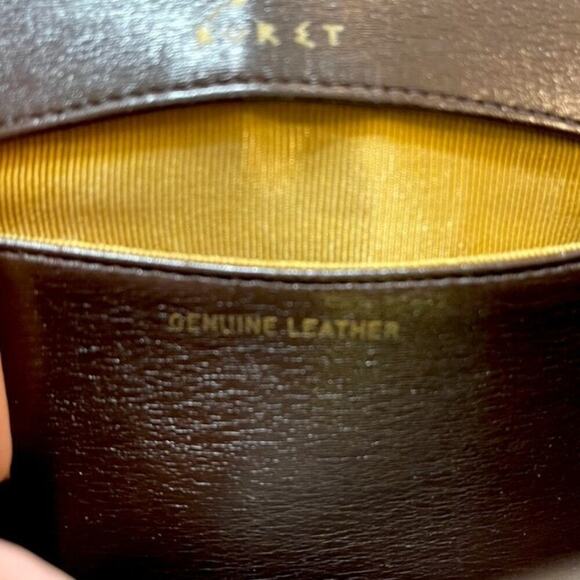 Vintage Koret Suede Leather Handbag Brown Gold Hardware Mid Century Convertible - Picture 8 of 16